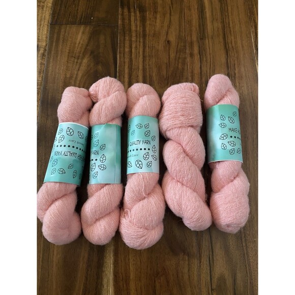 5 Skein Yarn Pink Mohair 250g Total #396 - Picture 1 of 3